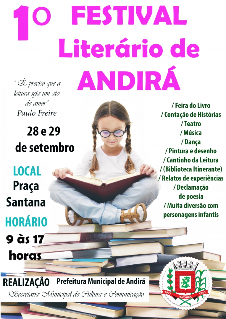 Festival Literário e Feira do Livro, acontecem nesta quinta e sexta na Praça Santana