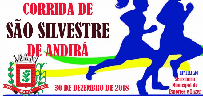 Prefeitura de Andirá promove Corrida de São Silvestre neste domingo, dia 30