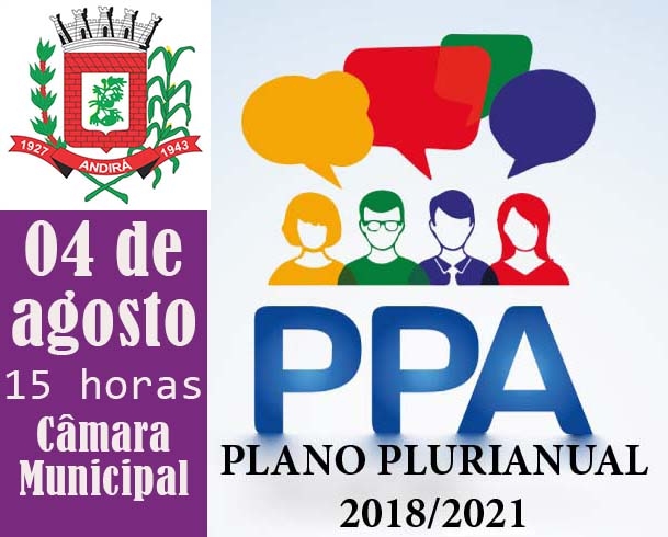 Prefeitura promove, nesta sexta, Audiência Pública para elaboração do PPA