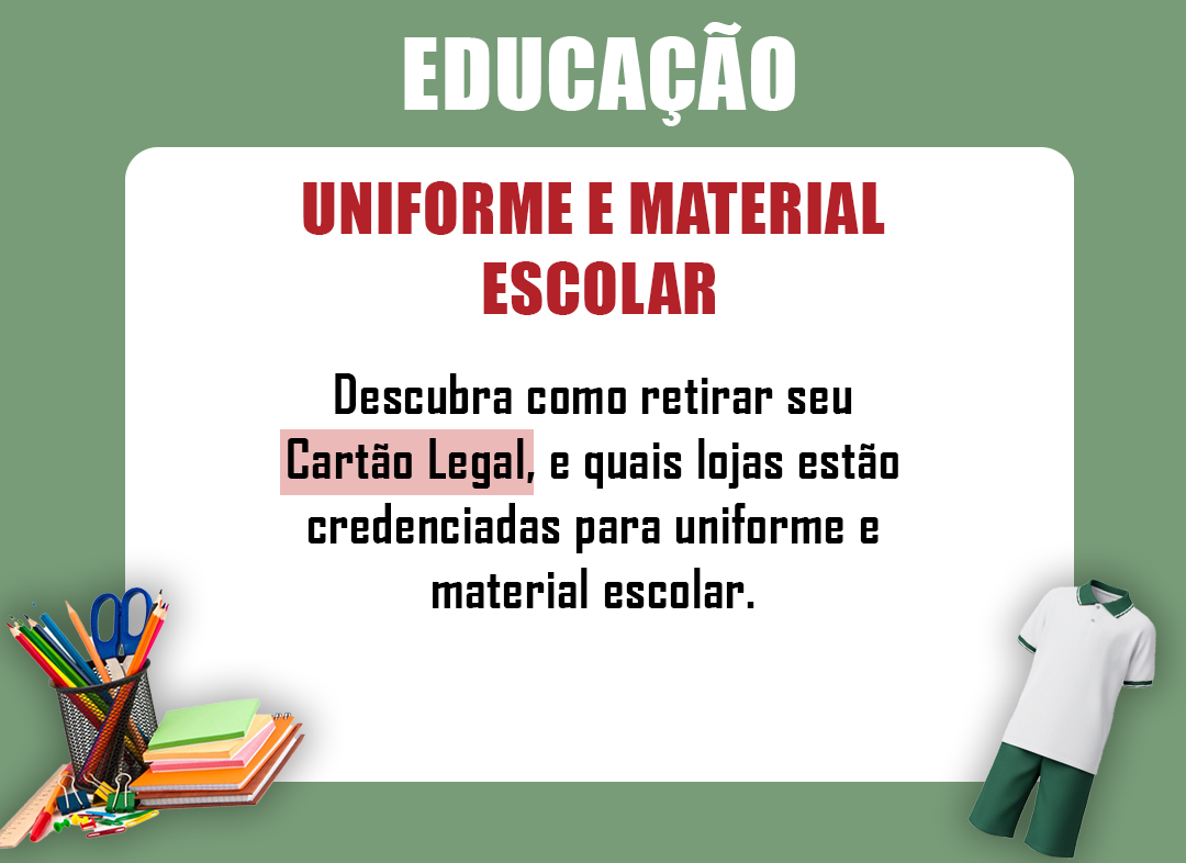 Prefeitura de Andirá divulga empresas credenciadas para fornecimento de uniforme e material escolar em 2026 pelo Programa Cartão Legal