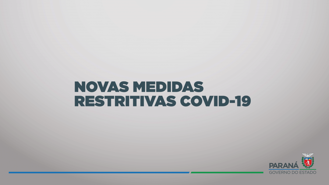 Banners informativos sobre o novo Decreto do Governo do Estado do Paraná