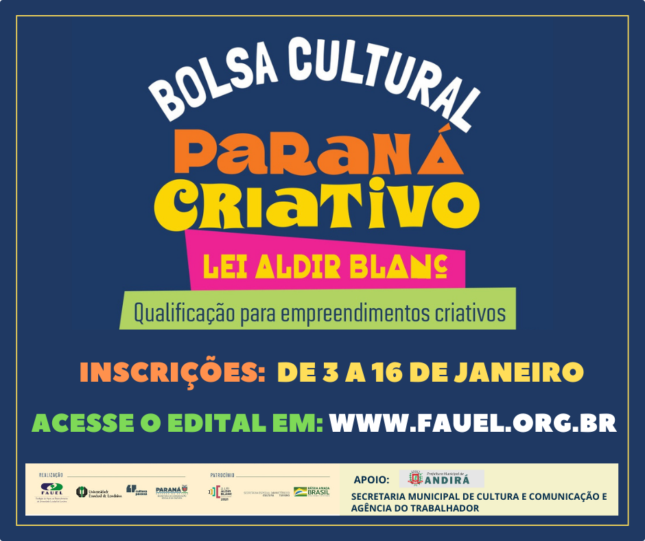 Estado abre inscrições para profissionais culturais do Paraná 
